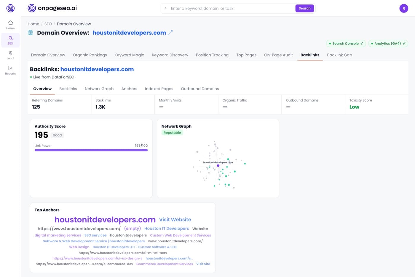 Backlinks: who links to you, and who links to your competitors. — product screenshot